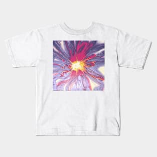 Pink Amethyst Spin Flower Kids T-Shirt